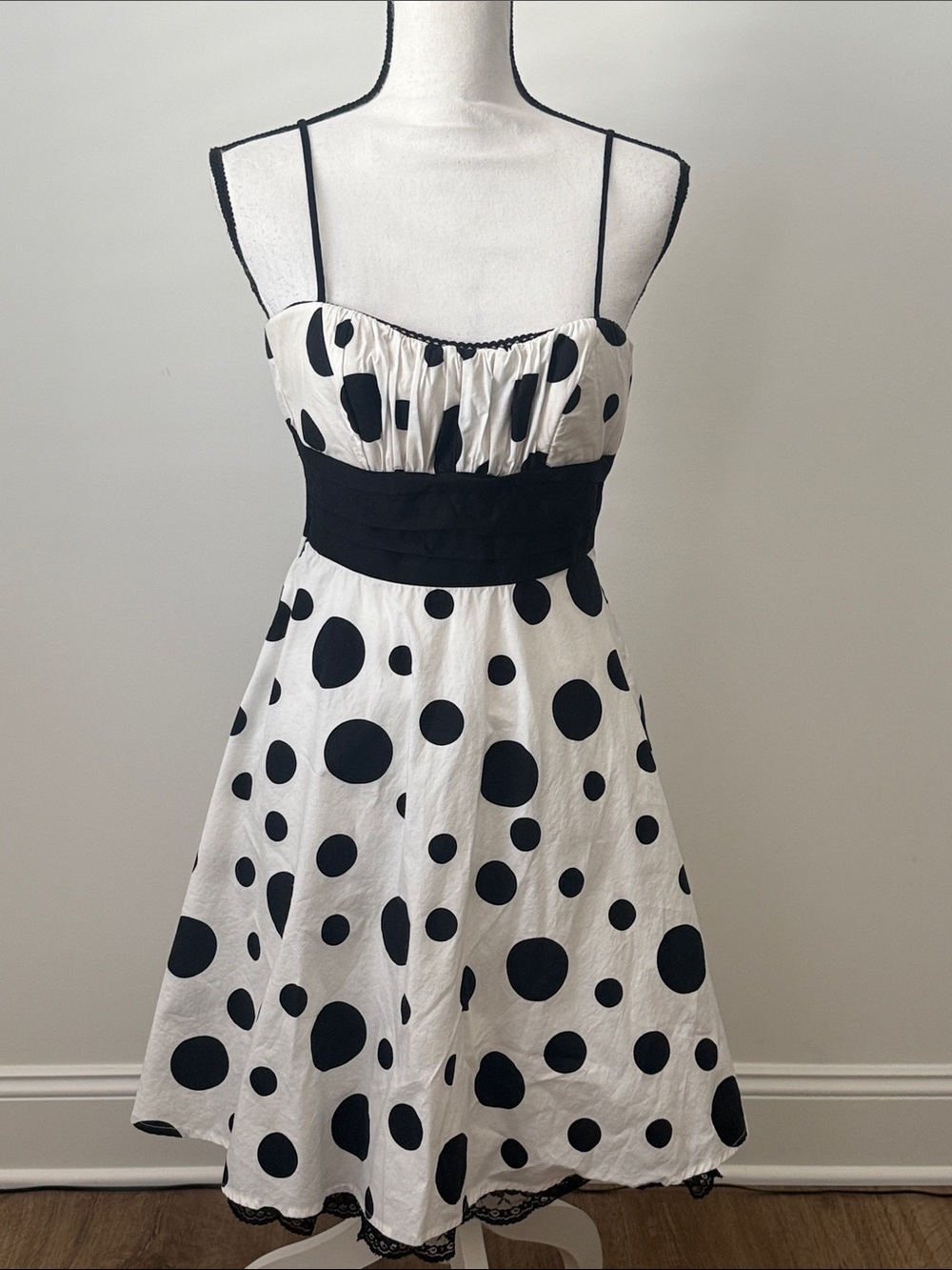 B. Darlin Black & White Polka Dot Dress